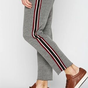 Men’s New Mika Jaymes Gray French Terry Side Striped Sweatpants -Size XL